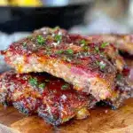whiskey glazed bbq ribs - featured image