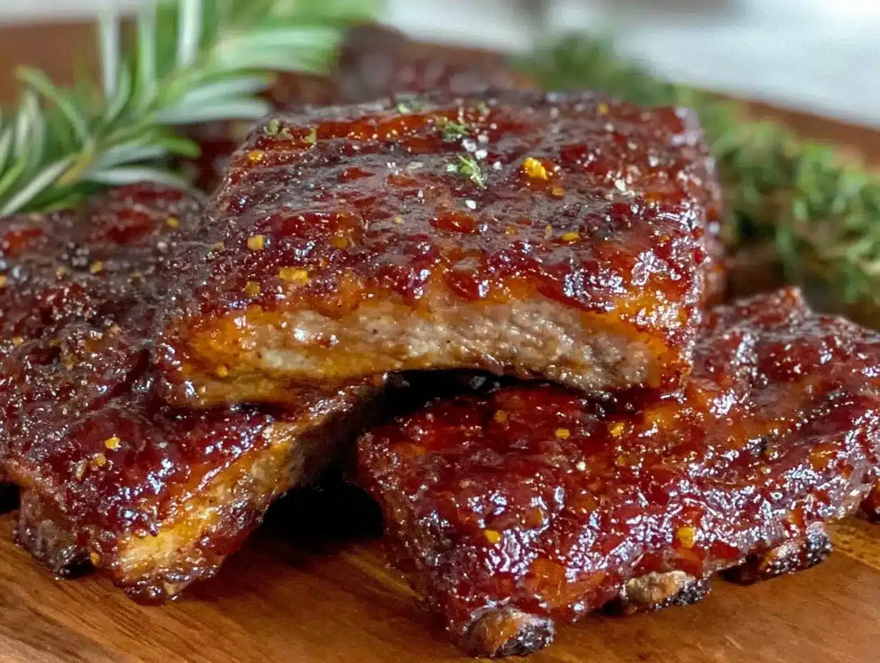 whiskey glazed BBQ ribs preparation steps