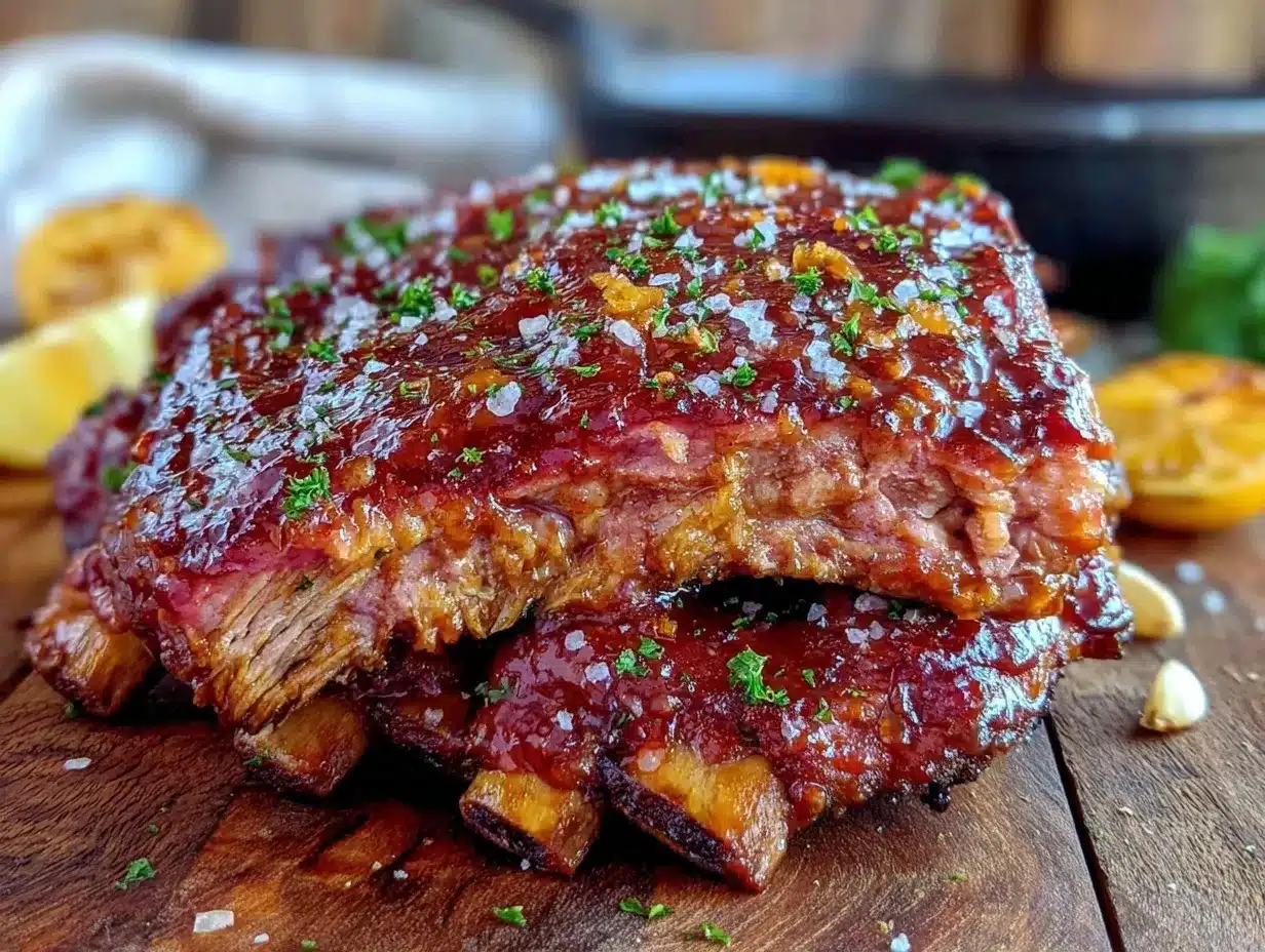 whiskey glazed bbq ribs preparation steps