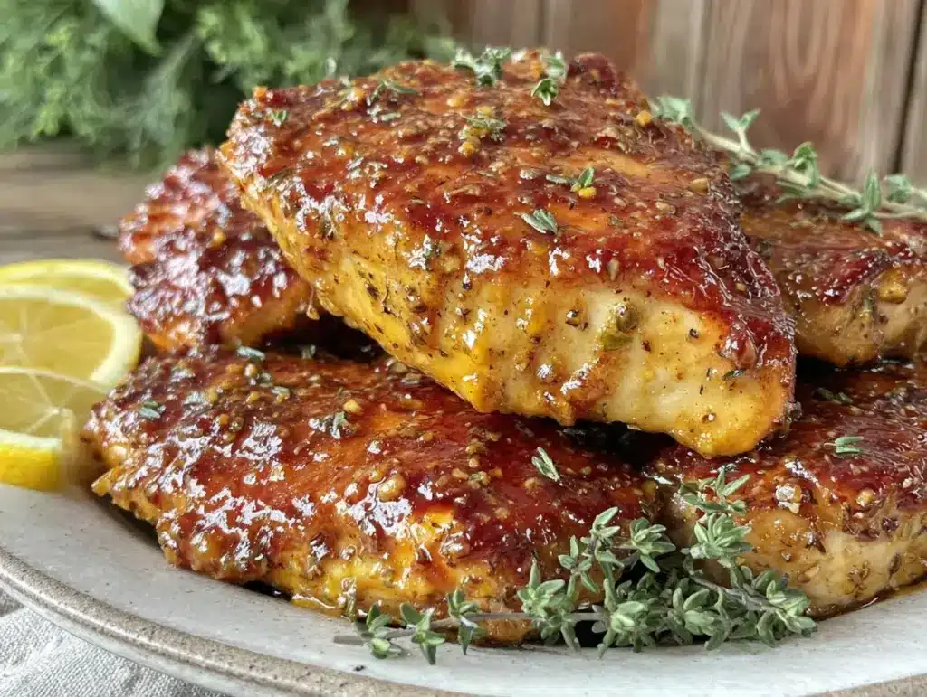 baked honey mustard chicken breasts - featured image
