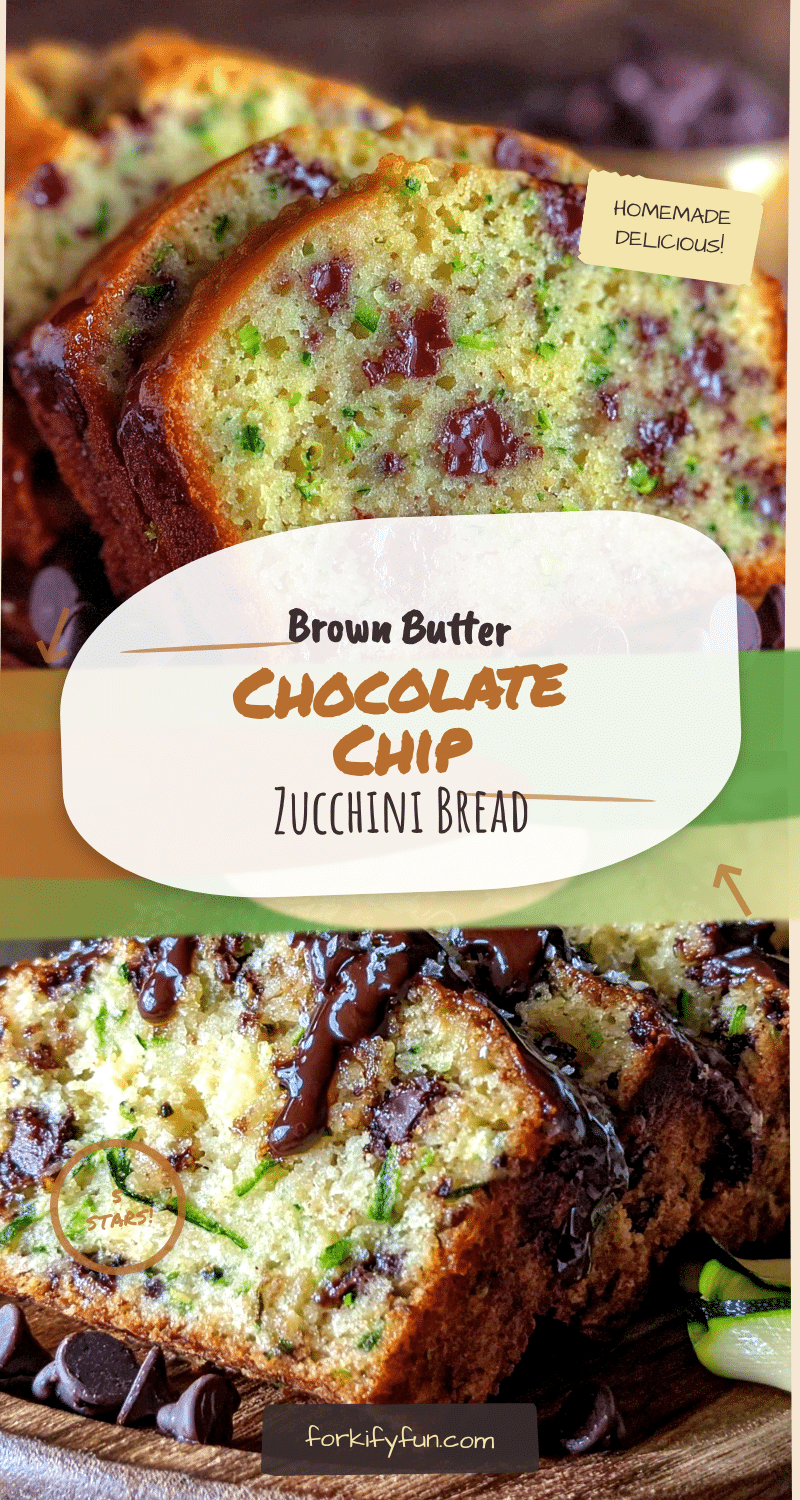 brown butter chocolate chip zucchini bread recipe