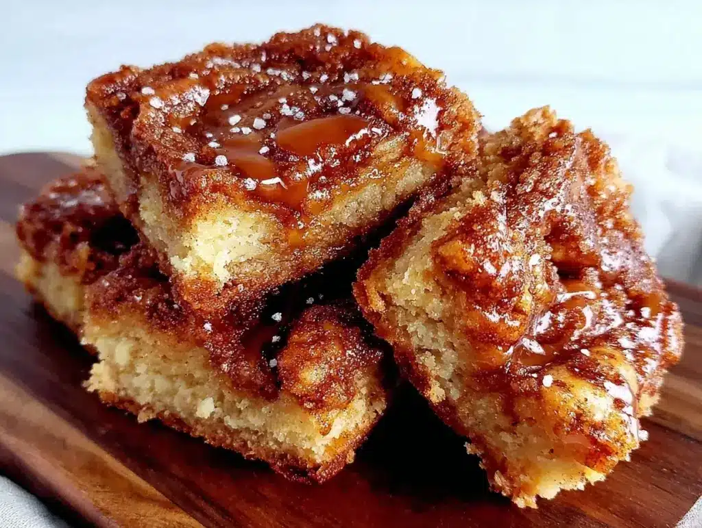 brown butter snickerdoodle blondies - featured image