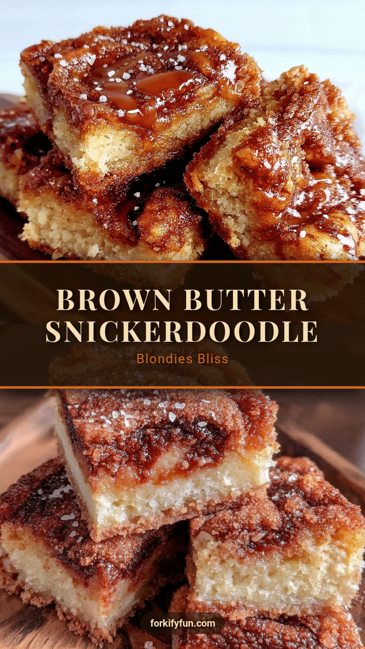 brown butter snickerdoodle blondies recipe