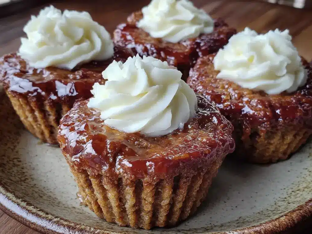 brown sugar glazed turkey meatloaf muffins - featured image
