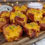 buffalo chicken dip stuffed pretzel bites - featured image