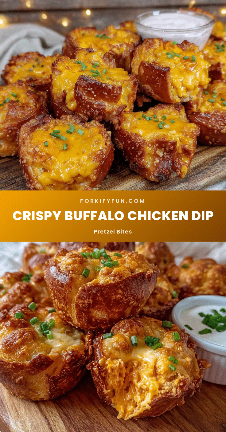 buffalo chicken dip stuffed pretzel bites recipe
