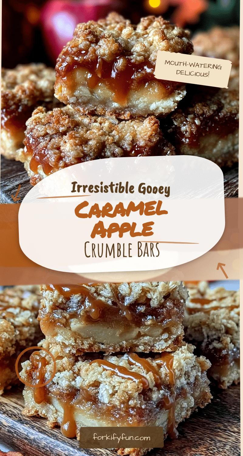 caramel apple crumble bars recipe