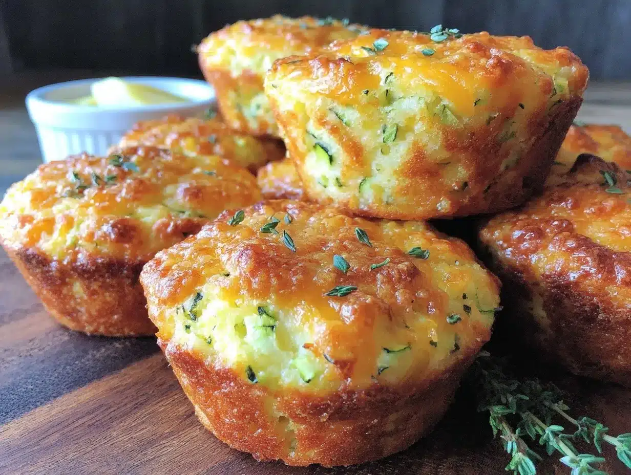 cheesy zucchini cornbread muffins preparation steps