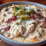 creamy crockpot white chicken chili - featured image