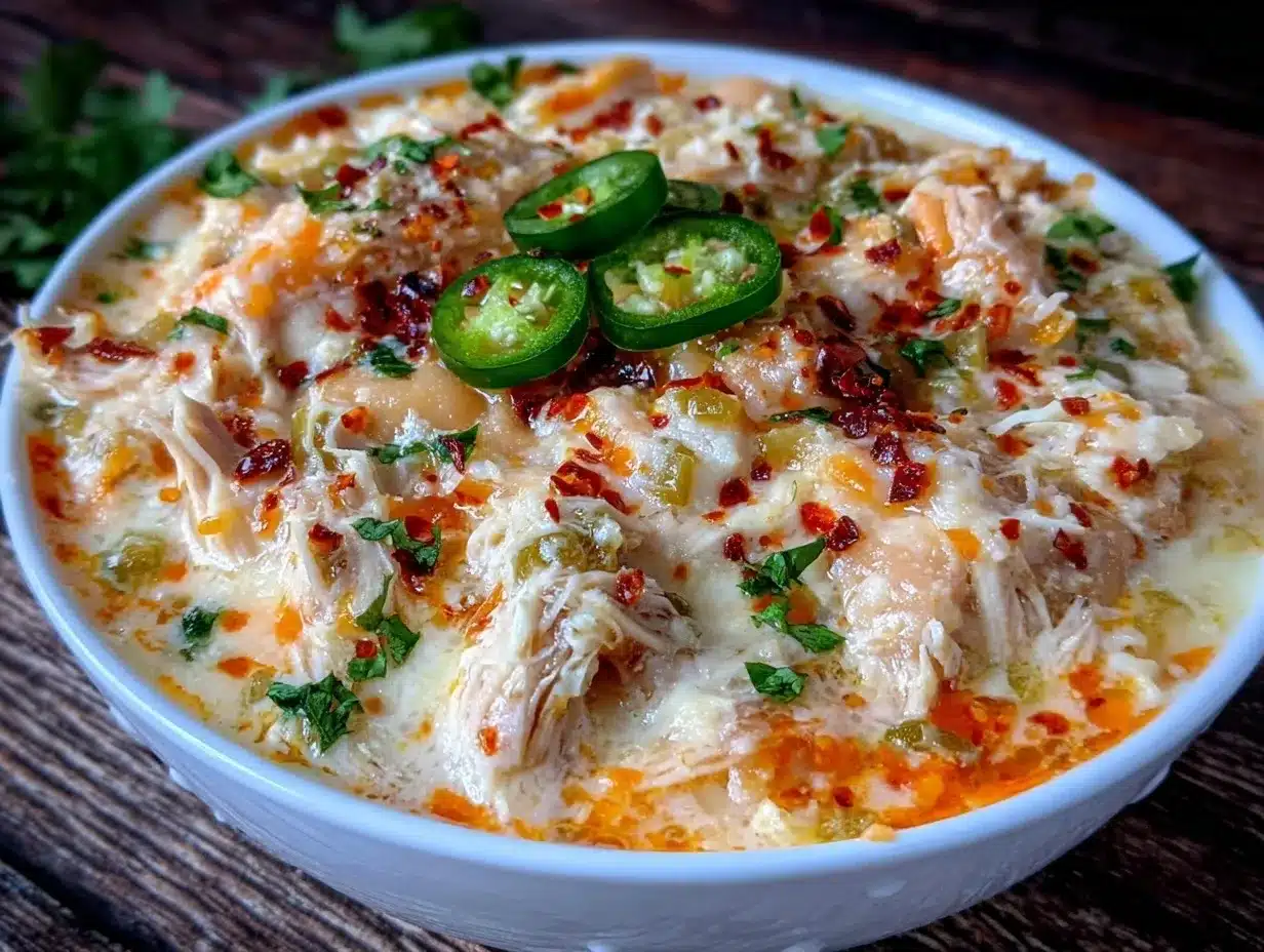 creamy crockpot white chicken chili preparation steps