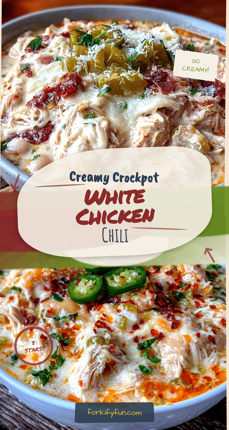 creamy crockpot white chicken chili recipe