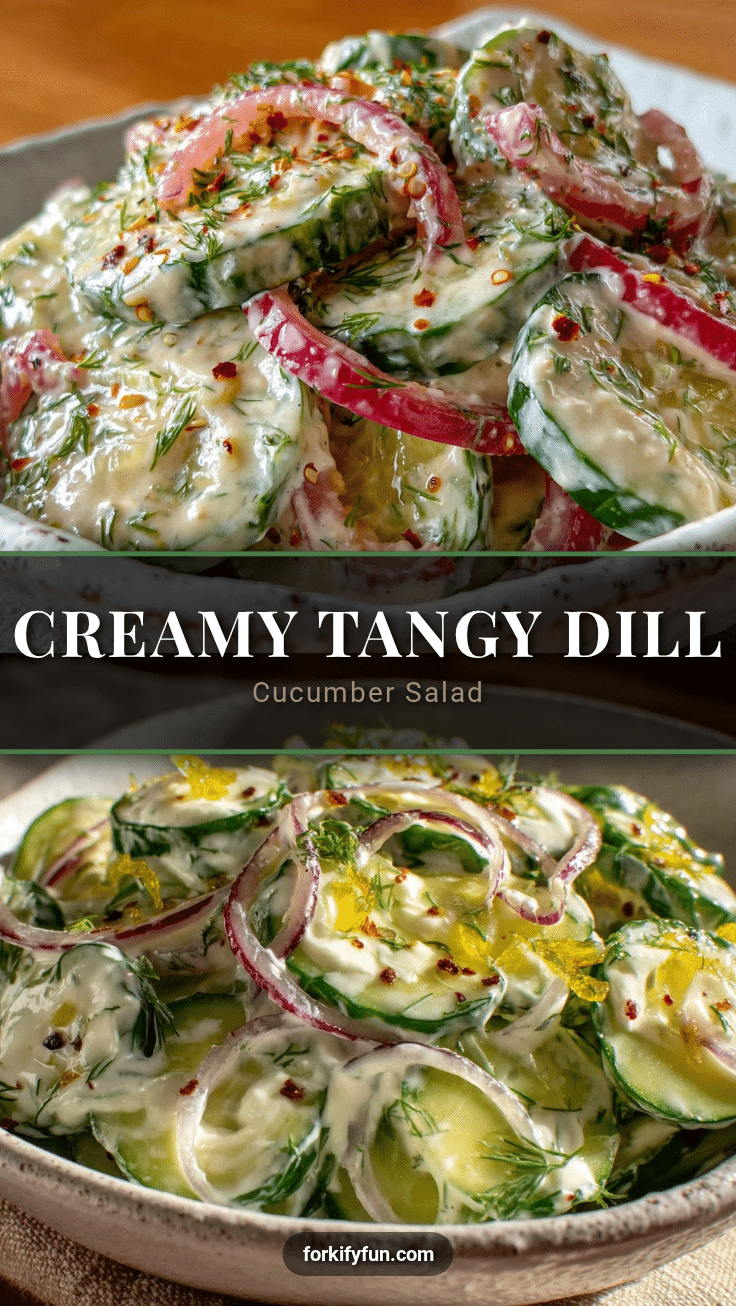 creamy dill cucumber salad recipe