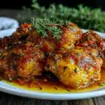 creamy marry me chicken thighs - featured image