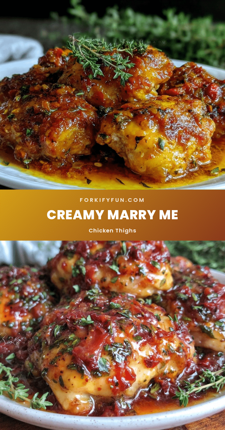 creamy marry me chicken thighs recipe