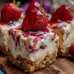creamy no-churn strawberry shortcake ice cream bars - featured image