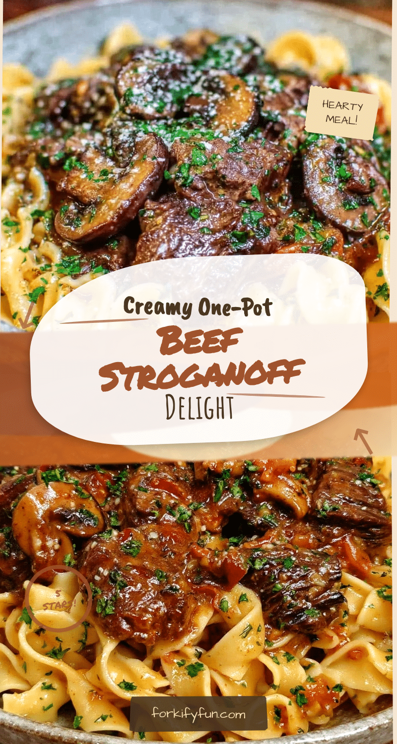 creamy one-pot beef stroganoff recipe