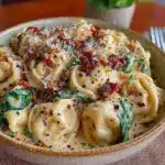 creamy one-pot tuscan tortellini - featured image