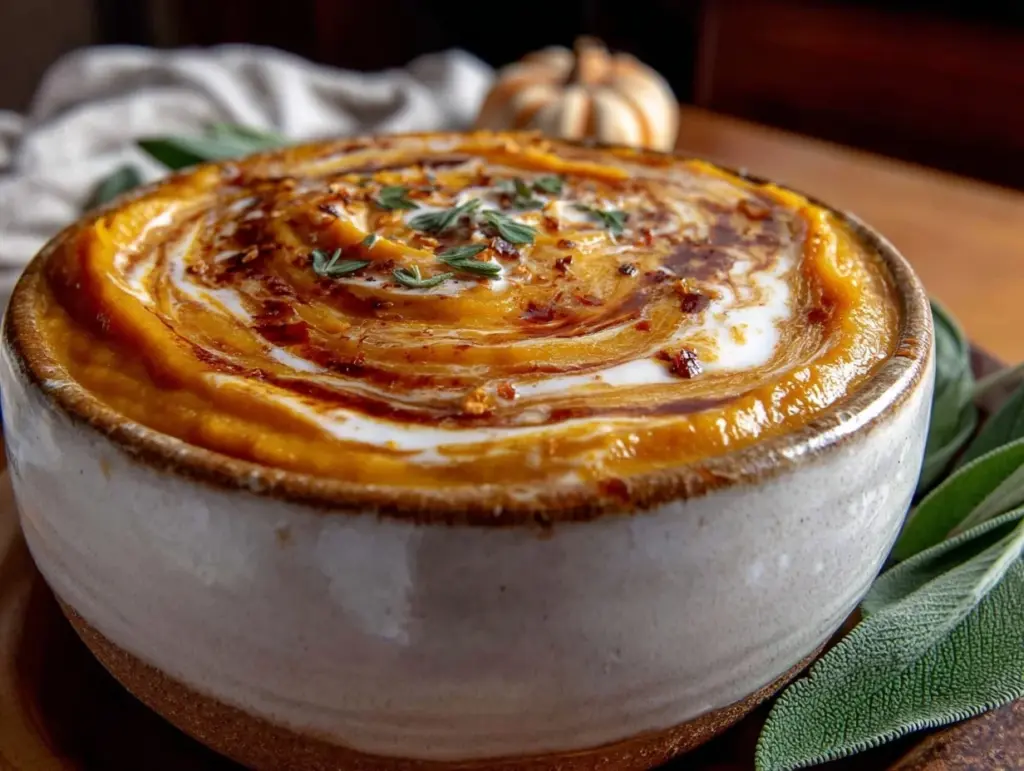 creamy roasted butternut squash soup - featured image
