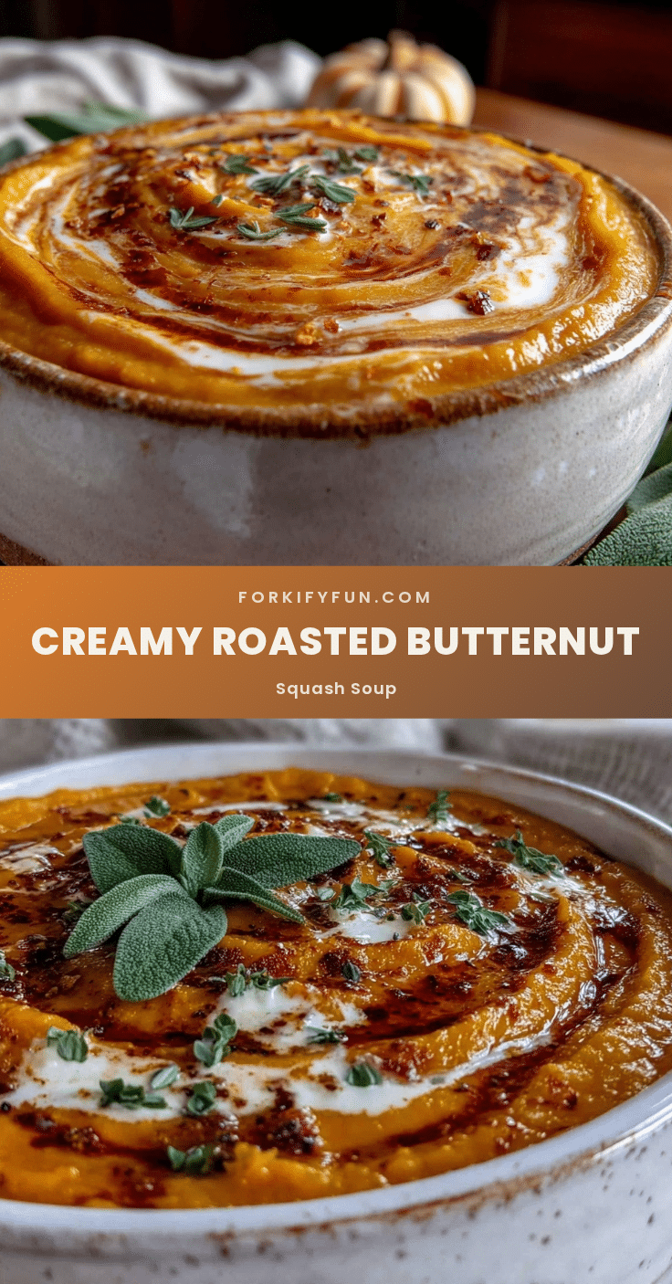 creamy roasted butternut squash soup recipe