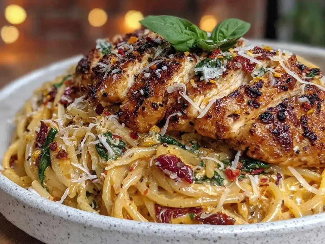 creamy tuscan chicken pasta preparation steps