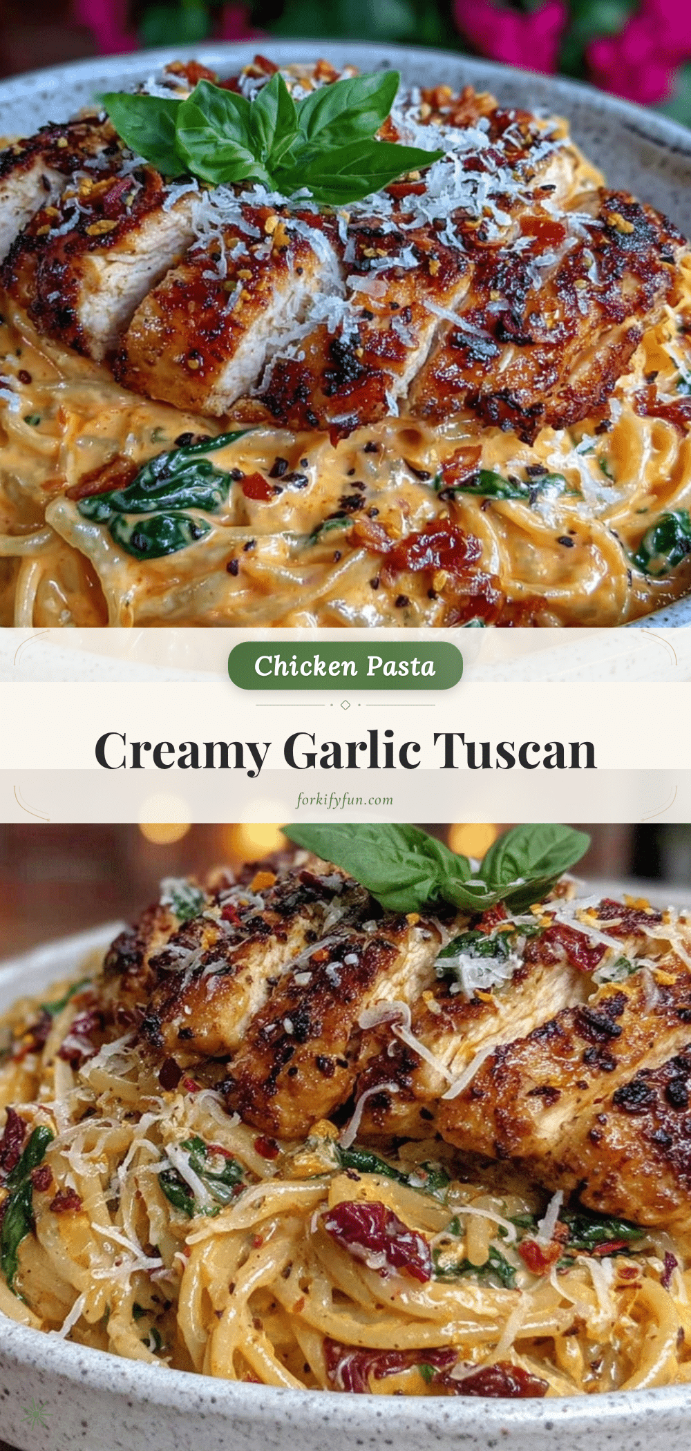 creamy tuscan chicken pasta recipe