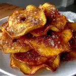 crispy cinnamon sugar apple chips air fryer - featured image