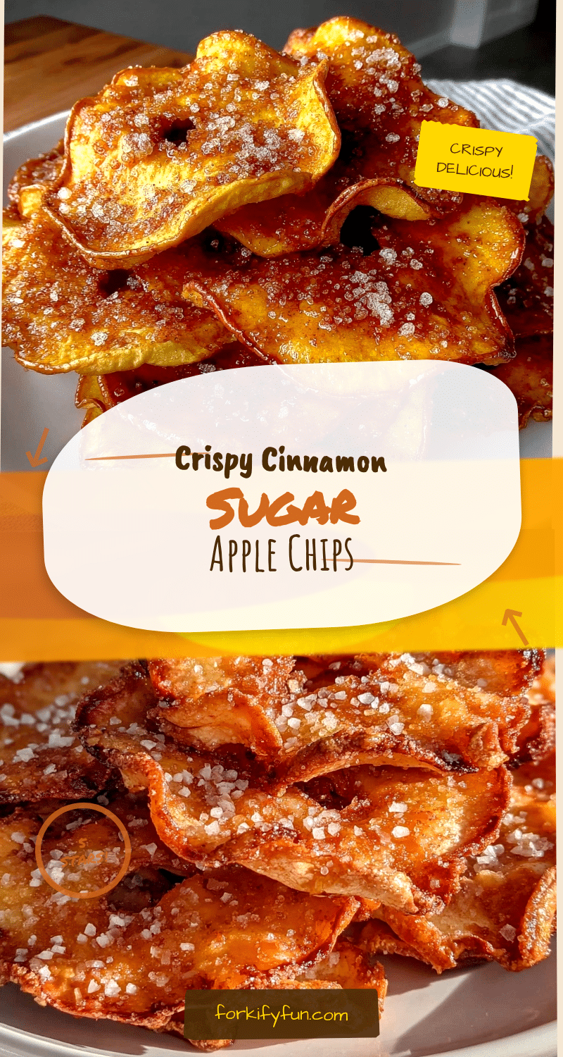 crispy cinnamon sugar apple chips air fryer recipe