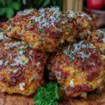 crispy garlic parmesan chicken thighs air fryer recipe - featured image