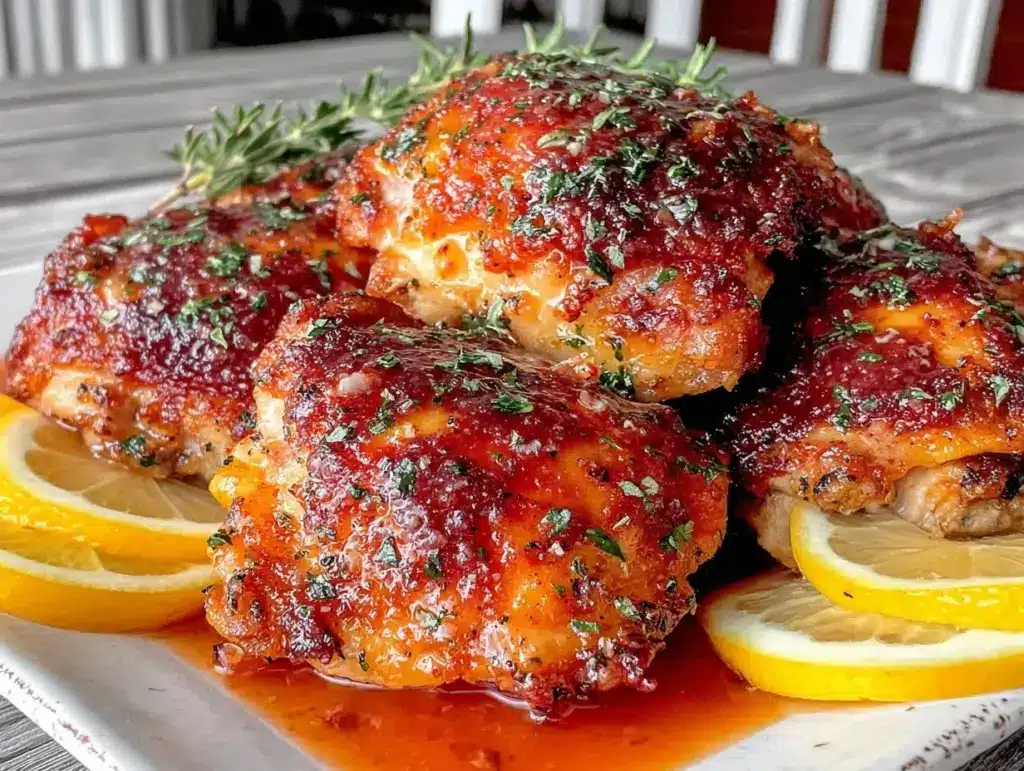 crispy oven-baked chicken thighs - featured image