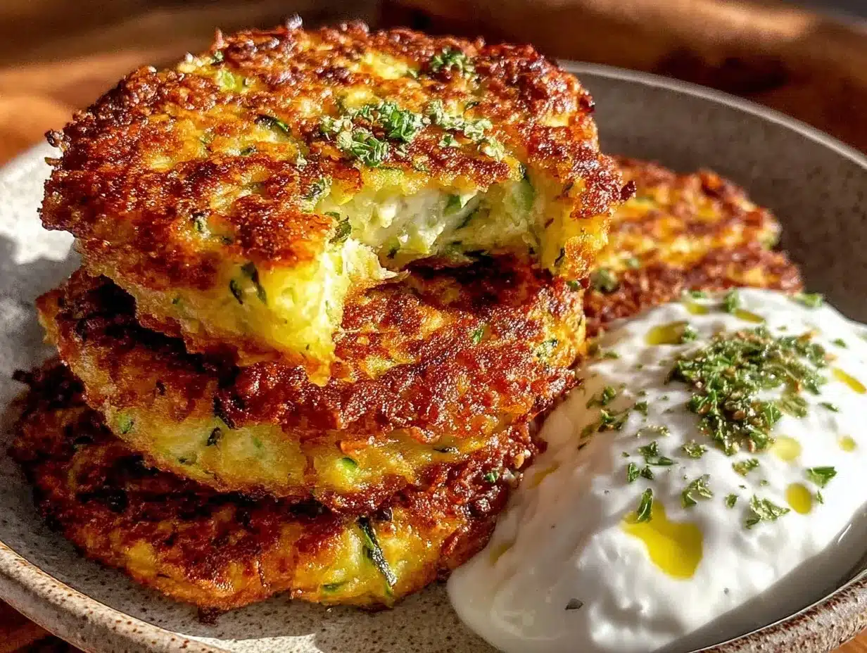 crispy shredded zucchini fritters preparation steps
