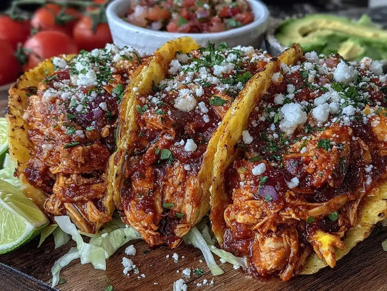 crockpot salsa chicken tacos preparation steps