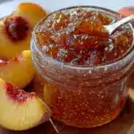 easy homemade freezer peach jam - featured image