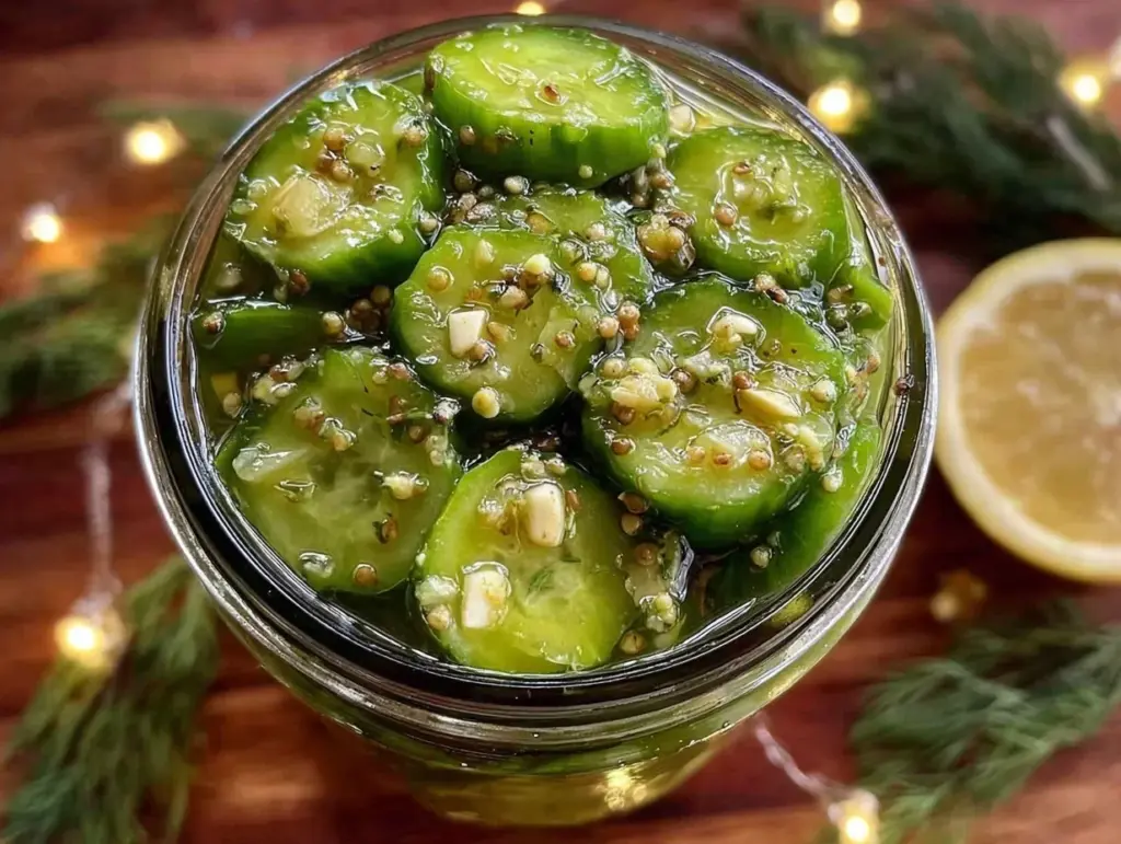 easy quick refrigerator dill pickles - featured image