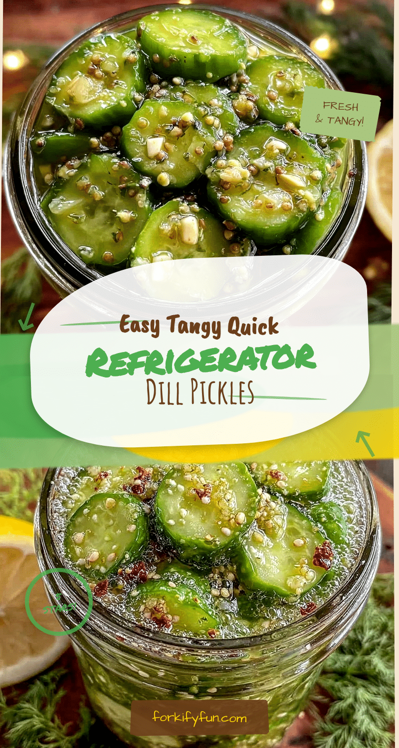 easy quick refrigerator dill pickles recipe