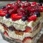Elegant Strawberry Cheesecake Flag Trifle - featured image