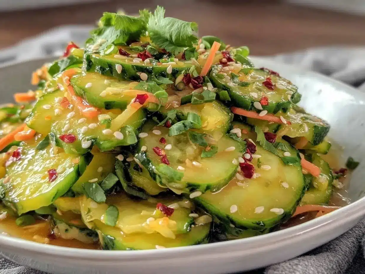 fresh asian cucumber salad preparation steps