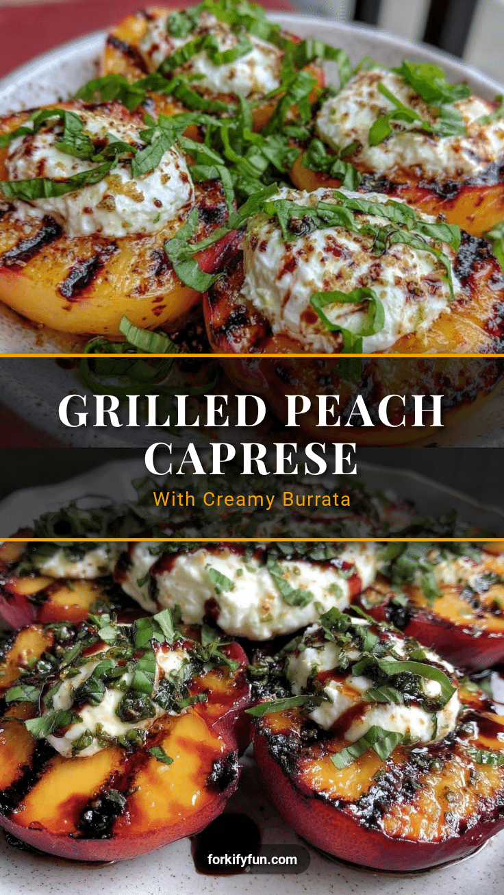 fresh grilled peach caprese salad recipe