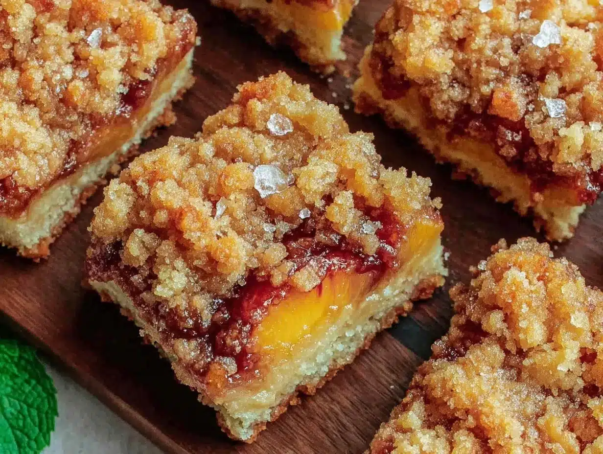 fresh peach cobbler bars preparation steps
