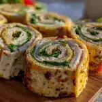 fresh turkey and cream cheese pinwheel rolls - featured image