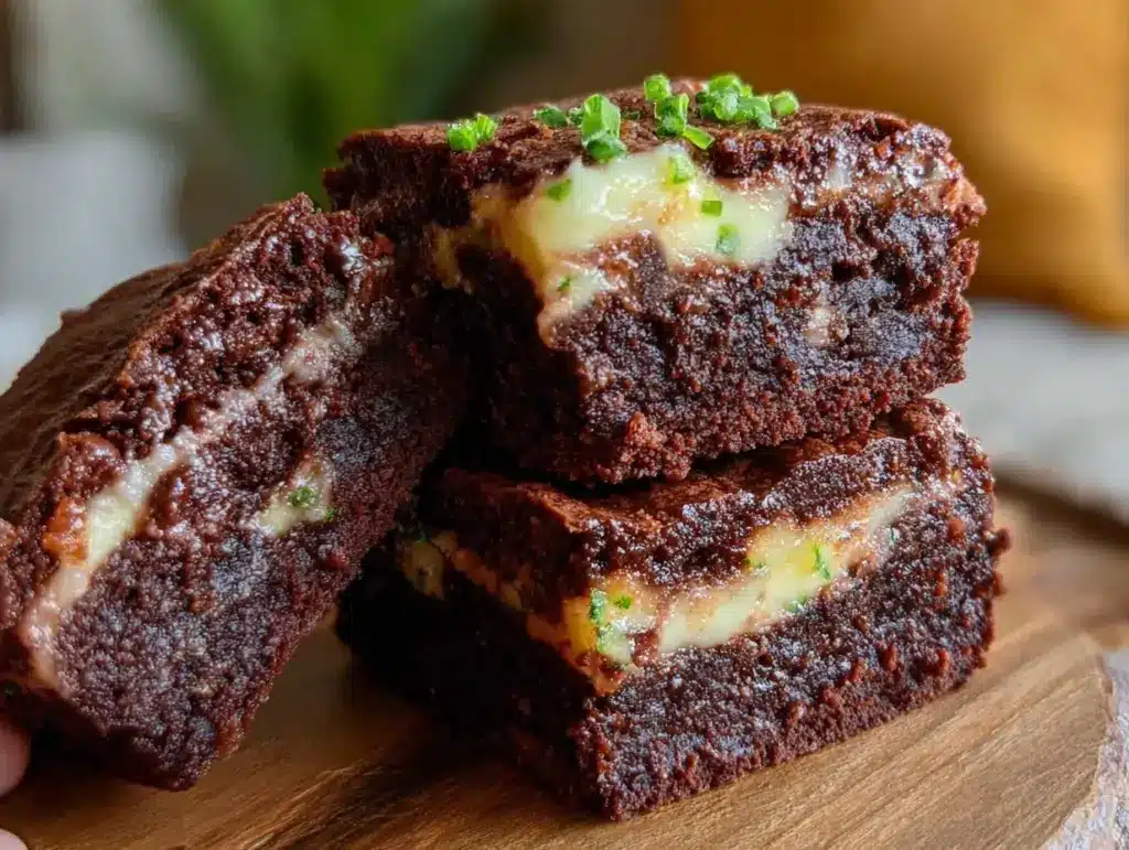 fudgy double chocolate zucchini brownies - featured image