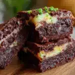 fudgy double chocolate zucchini brownies - featured image