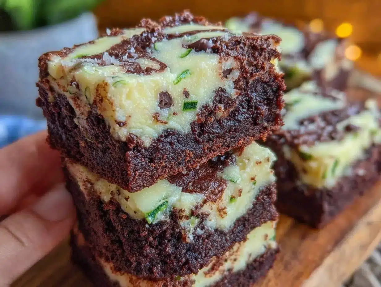 fudgy double chocolate zucchini brownies preparation steps