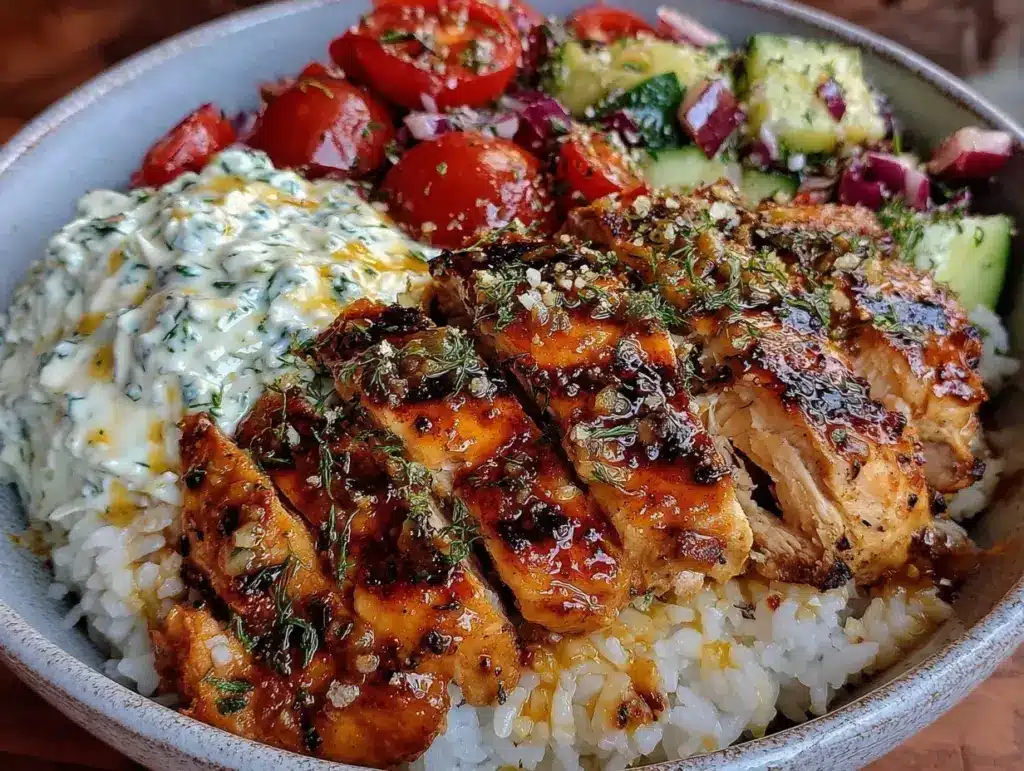 Greek chicken bowls - featured image