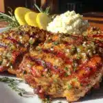 grilled lemon herb chicken thighs - featured image