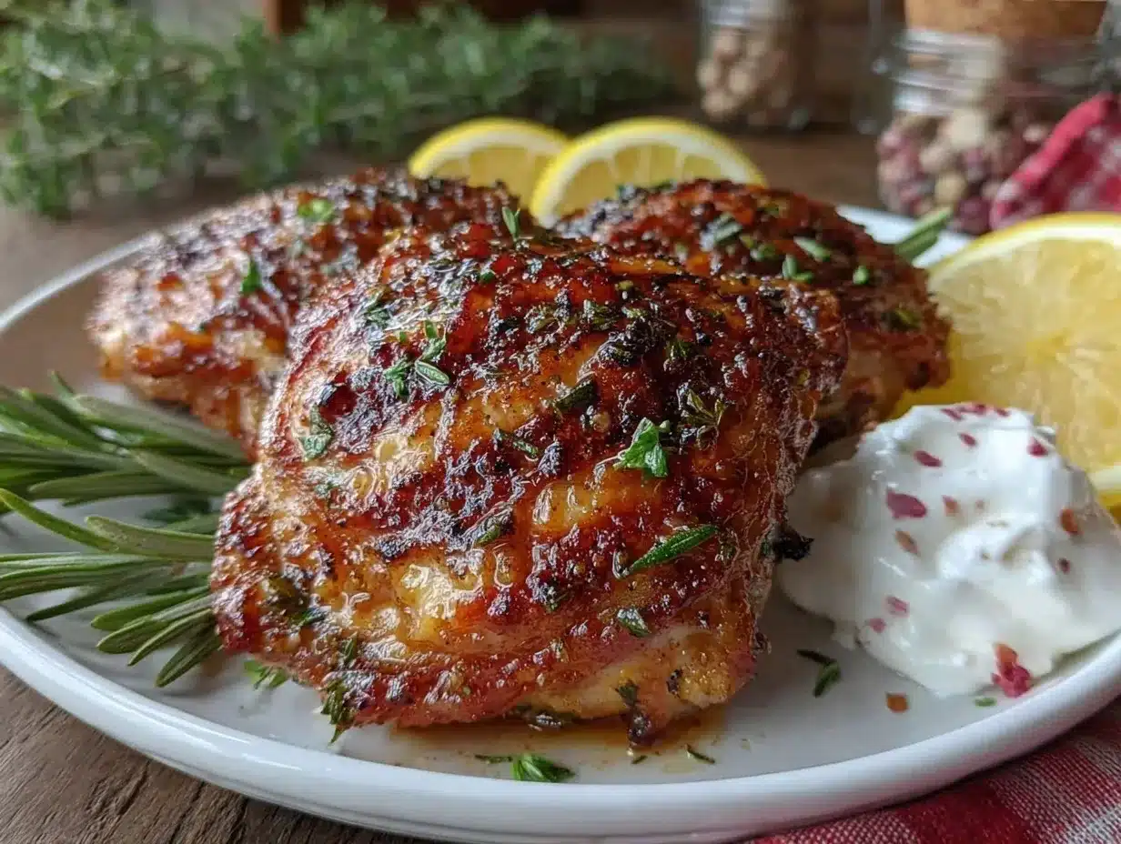 grilled lemon herb chicken thighs preparation steps