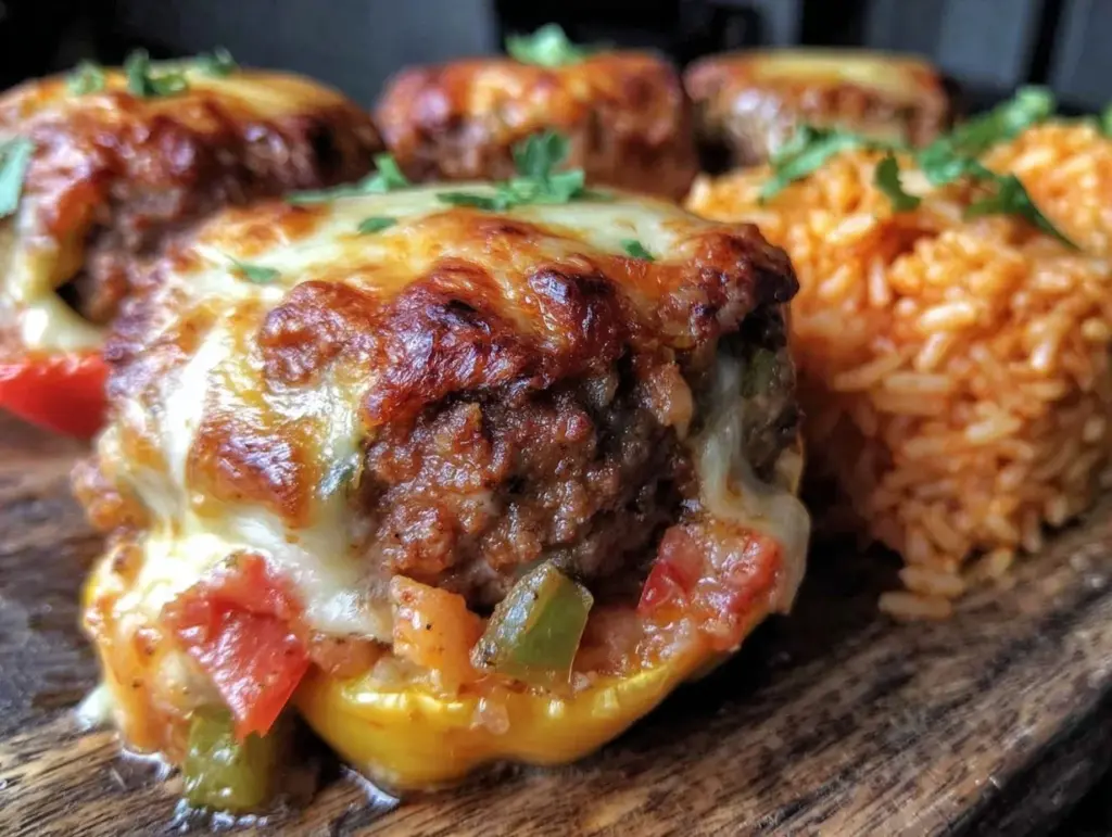 ground beef stuffed bell peppers - featured image