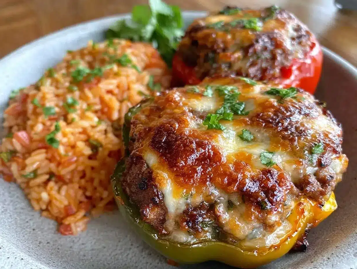 ground beef stuffed bell peppers preparation steps