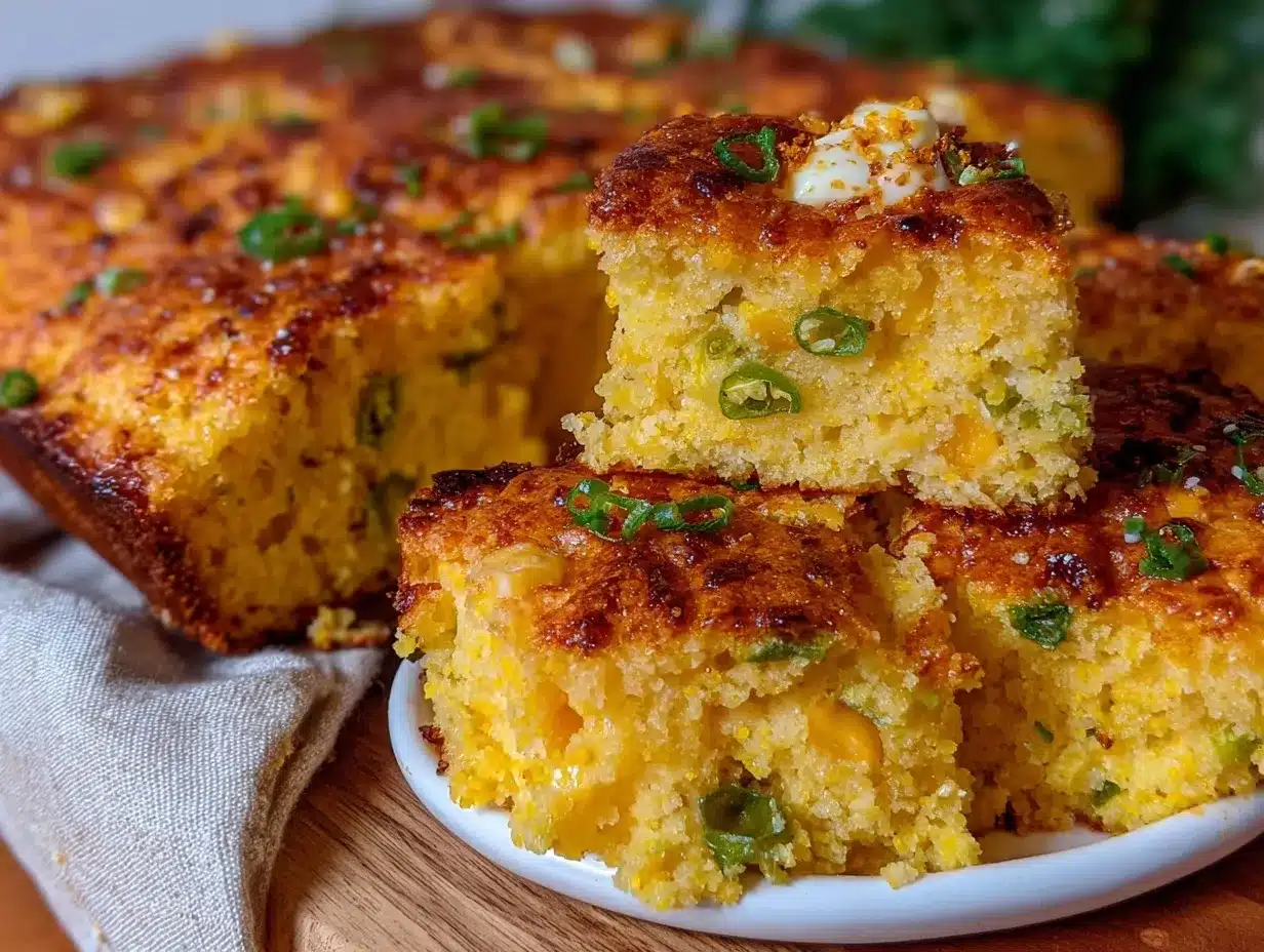 Hatch green chili cornbread preparation steps
