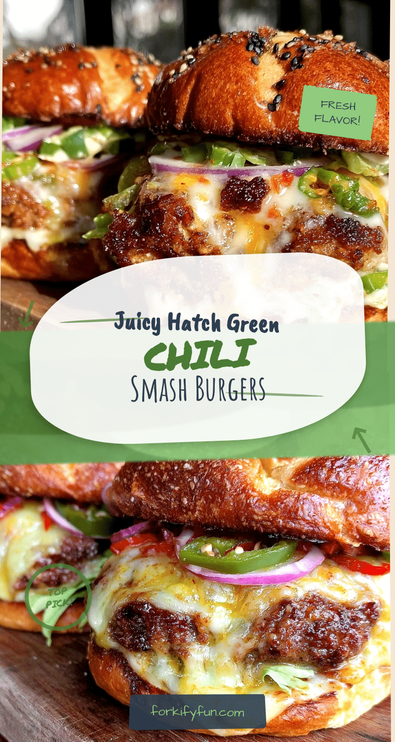 Hatch green chili smash burgers recipe