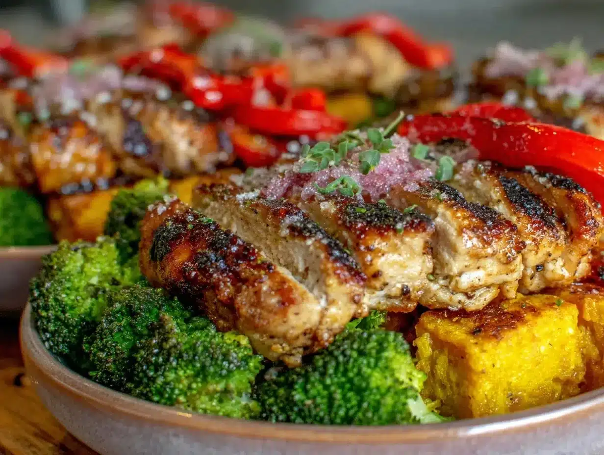 high-protein chicken meal prep bowls preparation steps